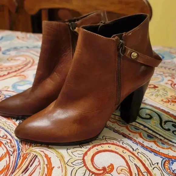 Stuart Weitzman Backstrap Boots Leather Shoes Saddle Old West Calf Bootie 6 - Picture 2 of 10